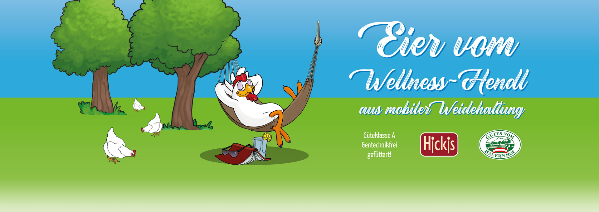 Eier vom Wellness-Hendl aus mobiler Weidehaltung